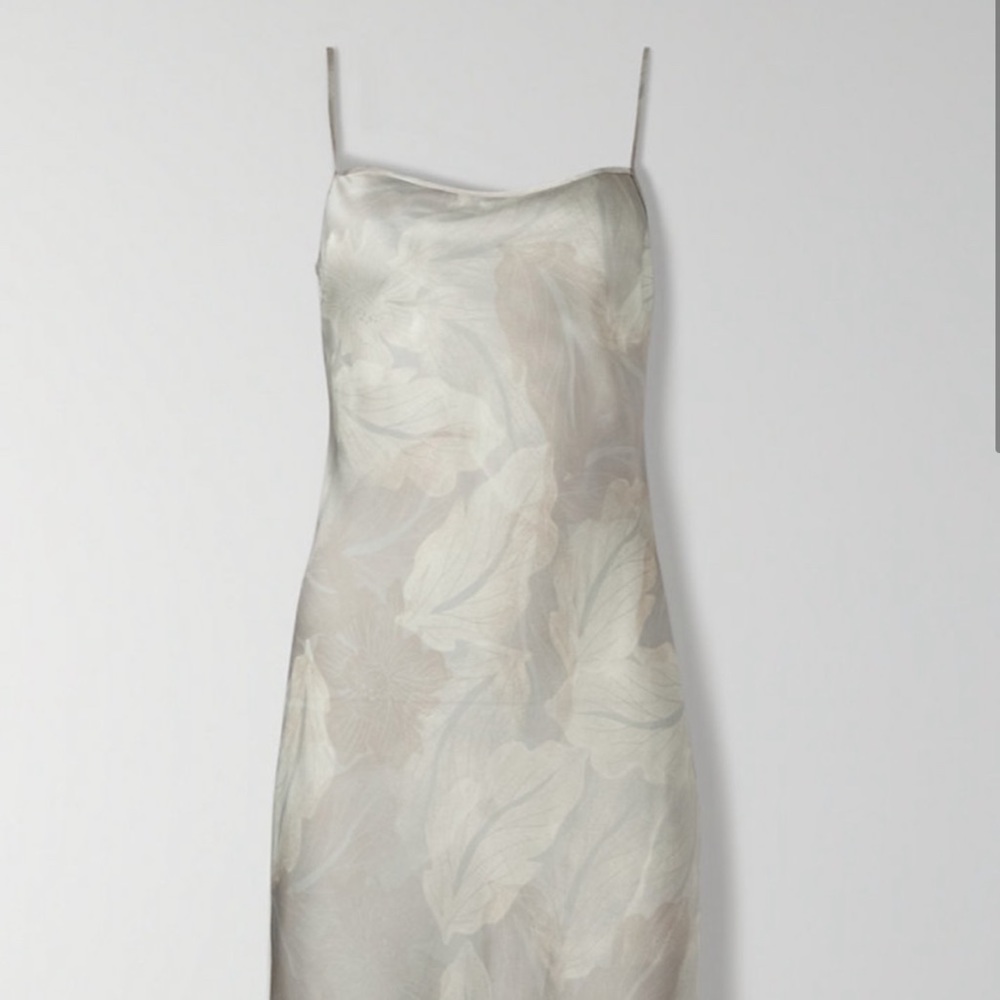 Aritzia Wilfred Only Square Slip Dress Sage Green